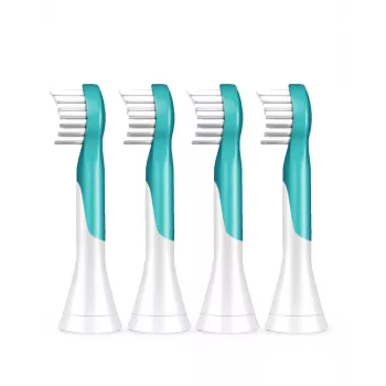 Sonicare For Kids náhradné hlavice Philips HX6034/90 — 4 ks v balení, modrá/biela, výmena každé 3 mesiace