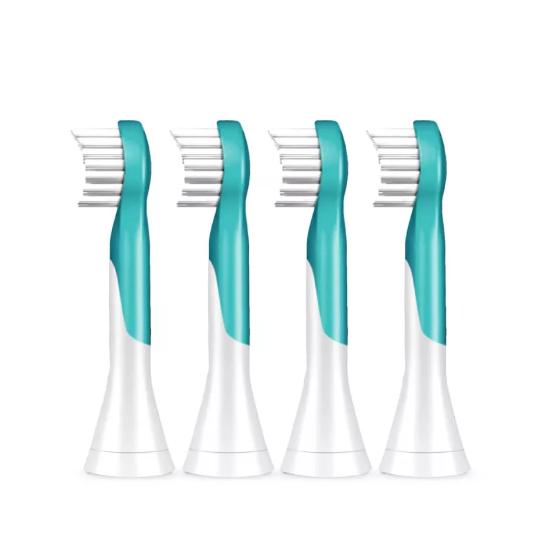 Sonicare For Kids náhradné hlavice Philips HX6034/90 — 4 ks v balení, modrá/biela, výmena každé 3 mesiace