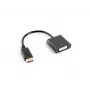 LANBERG video kábel adaptér DisplayPort DVI-D 0,1 m čierny