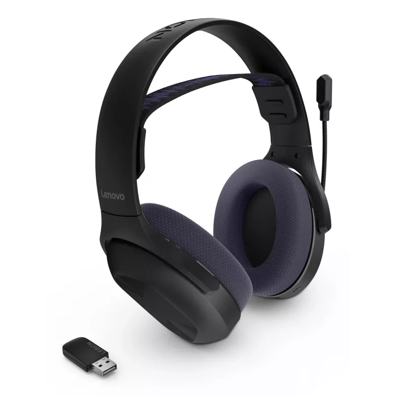 Lenovo Legion H410 slúchadlá bezdrôtové hlavový most gaming USB Type-C Bluetooth čierna, fialová