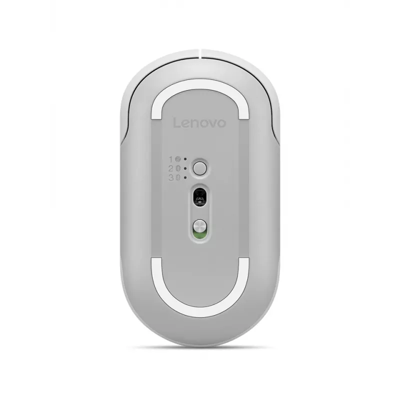 Bezdrôtová tichá myš Lenovo 700 Multi-Device, obojručná, optická, 4000 DPI, RF + Bluetooth, 8 tlačidiel, biela