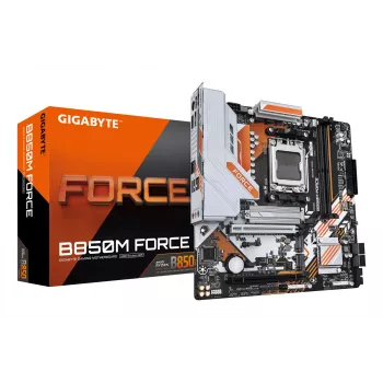 GIGABYTE B850M FORCE základná doska - AMD Ryzen 9000 Series CPU, 8+2+2 fázy digitálne VRM, až 9600MHz DDR5 (OC), 1xPCIe 5.0 + 2xPCIe 4.0 M.2, 2.5 GbE LAN, USB 3.2 Gen 2