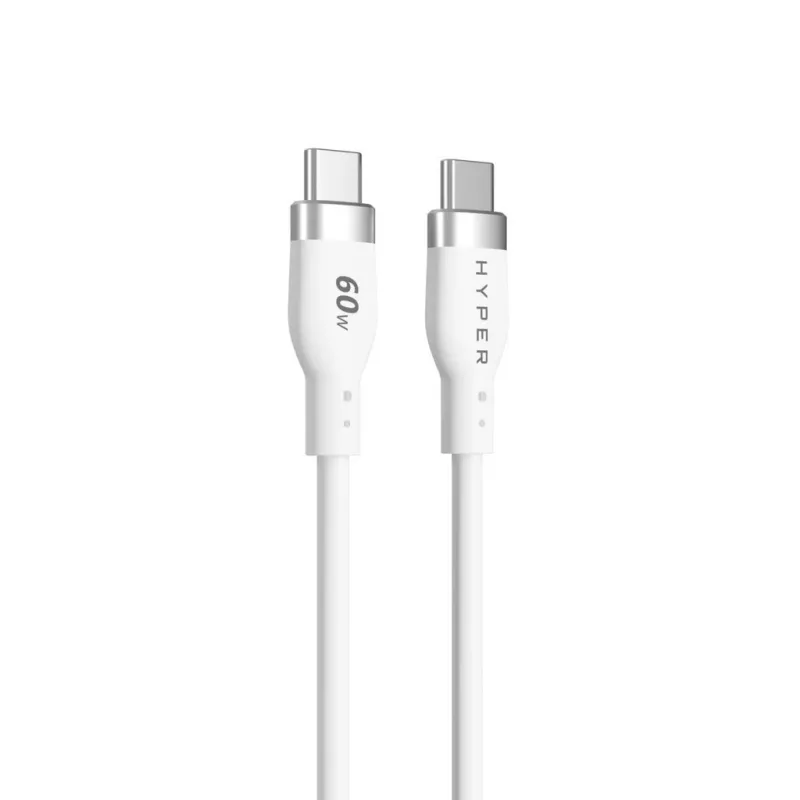TARGUS silikónový USB-c na USB-c 60w nabíjací kábel 1.5m - biela