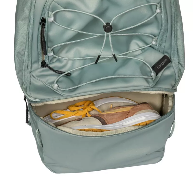 Batoh TARGUS Work+Play Flex Ecosmart TBB65905GL pre 15–16 palcové notebooky, recyklovaný polyester, zelený