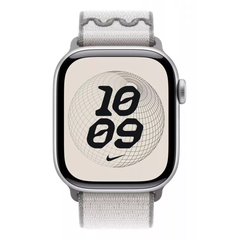 Remienok Apple 42 mm zahmlená sivý Nike Sport Loop sivý 130–190 mm