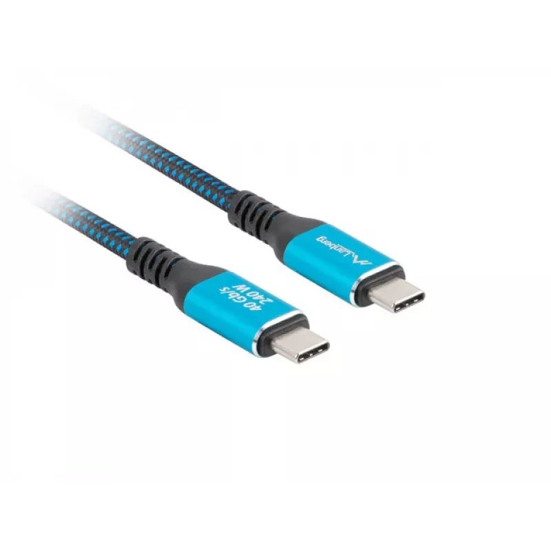 Lanberg CA-CMCM-44CU-0005-BK kábel USB-C M/M USB4 0,5 m, 240 W, 8K 60 Hz