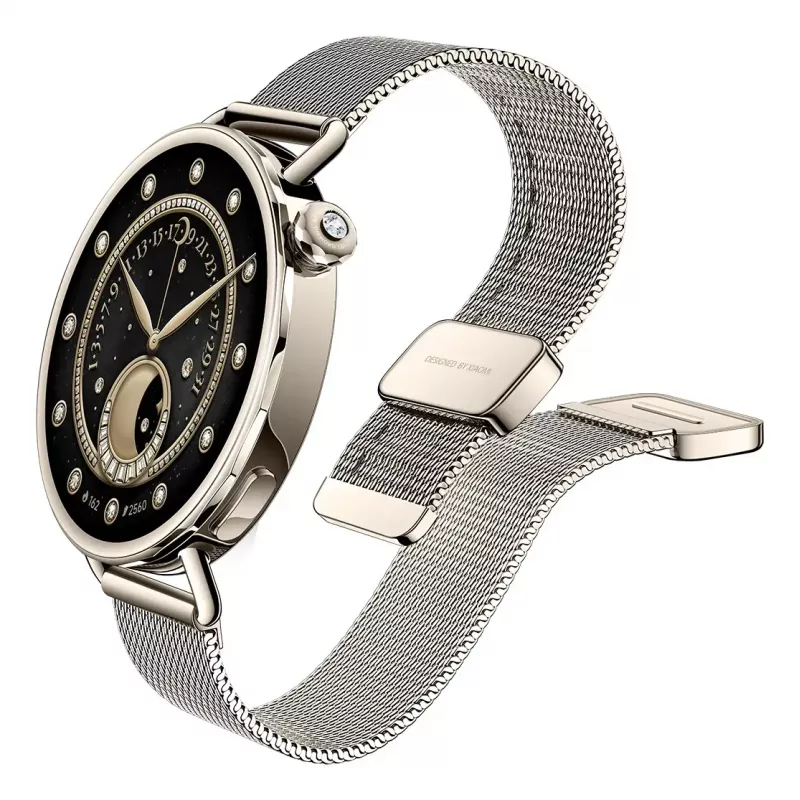 Xiaomi Watch S4 41 mm inteligentné hodinky, 1,32" AMOLED 466x466, GPS, NFC, 5 ATM, milánsky remienok, Sunset Gold