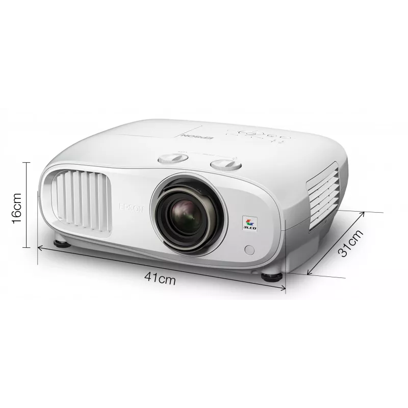 Epson EH-TW7100 štandardný projektor 3000 ANSI lumenov 3LCD UHD 4K (3840x2160) 3D biely