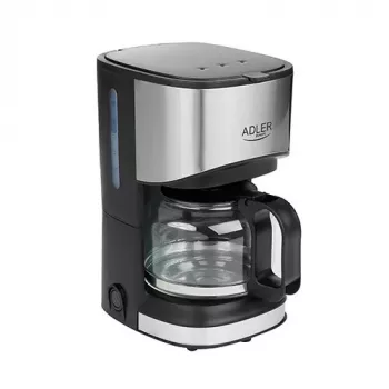 Filtračný kávovar Adler AD 4407, 550 W, 0,7 L kanvica, strieborná/čierna, poloautomatický