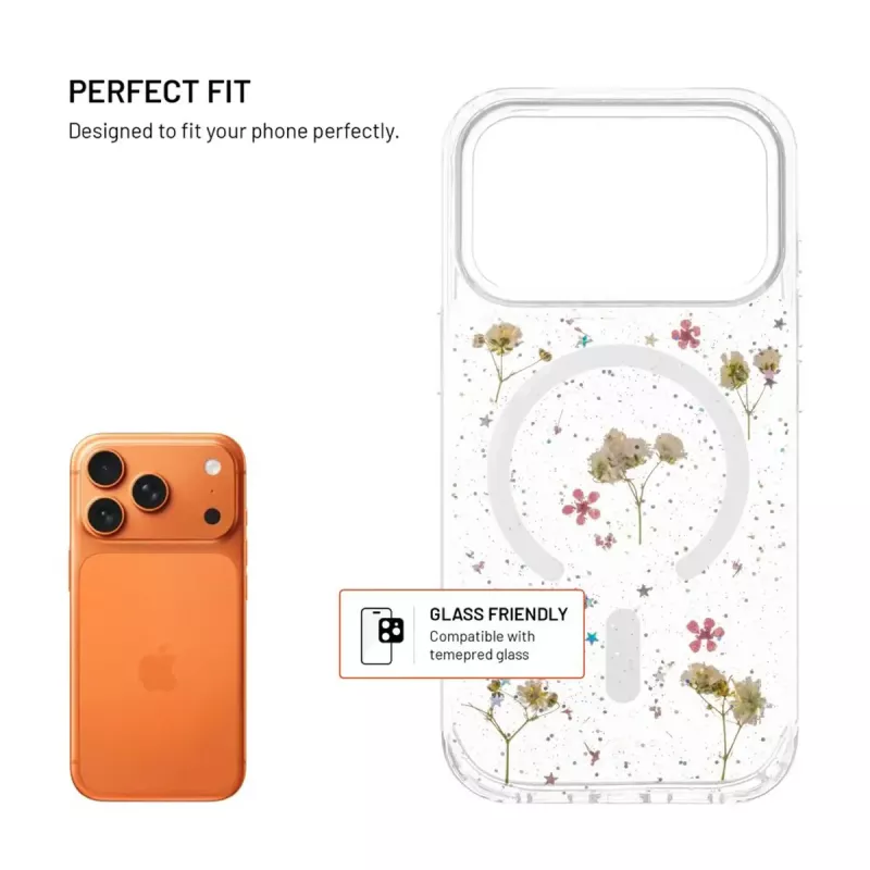 Zadný kryt FIXED MagBloom pre Apple iPhone 17 Pro — TPU, Blush Plum