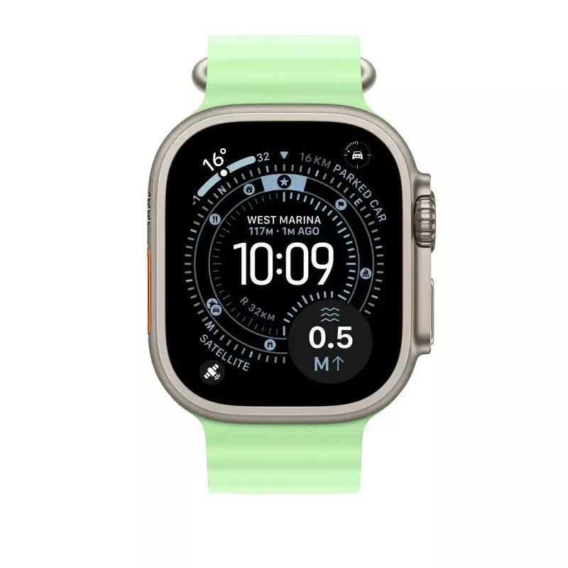 Remienok Apple Natural Titanium Finish MGCF4ZM/A zelený fluórelastomer 49mm