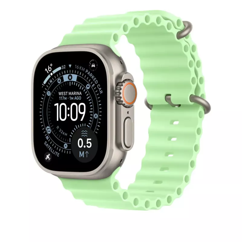 Remienok Apple Natural Titanium Finish MGCF4ZM/A zelený fluórelastomer 49mm