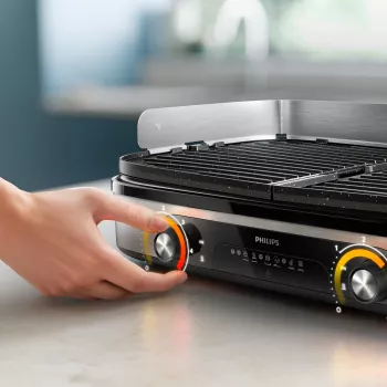 Elektrický gril Philips HD6222/90 2400 W čierny nehrdzavejúca oceľ