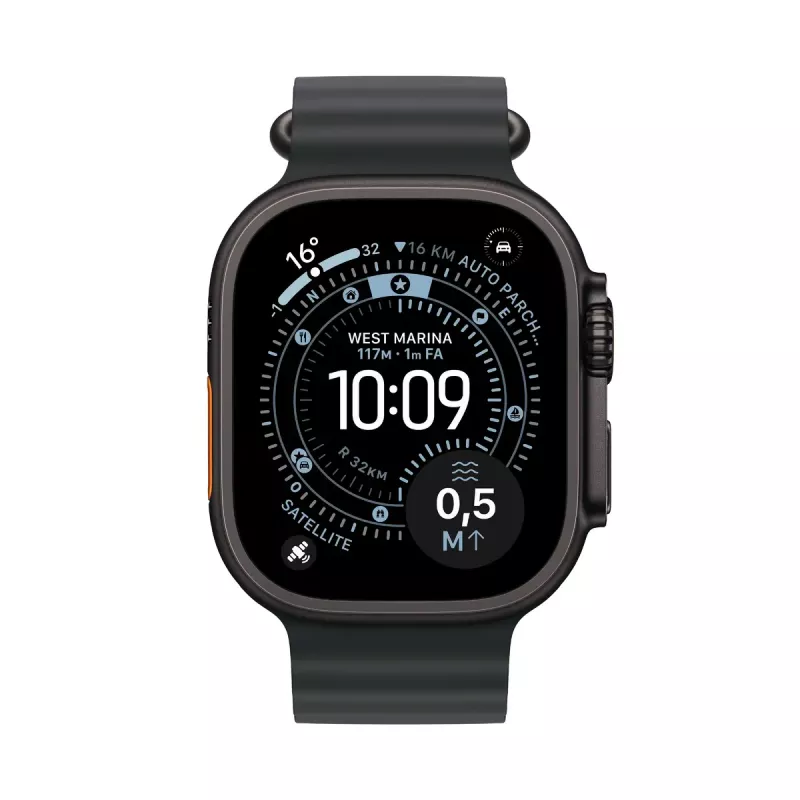 Smartwatch Apple Watch Ultra 3 GPS + Cellular 49 mm puzdro z titánu Black s Black Ocean Band