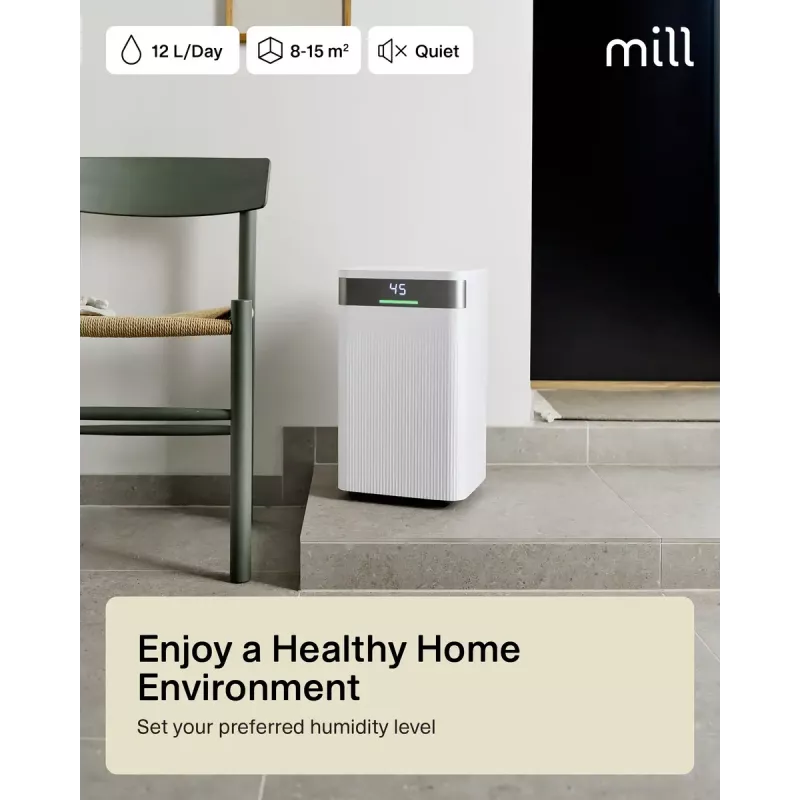 Odvlhčovač vzduchu Mill MDH12 200W pre miestnosti do 15 m²