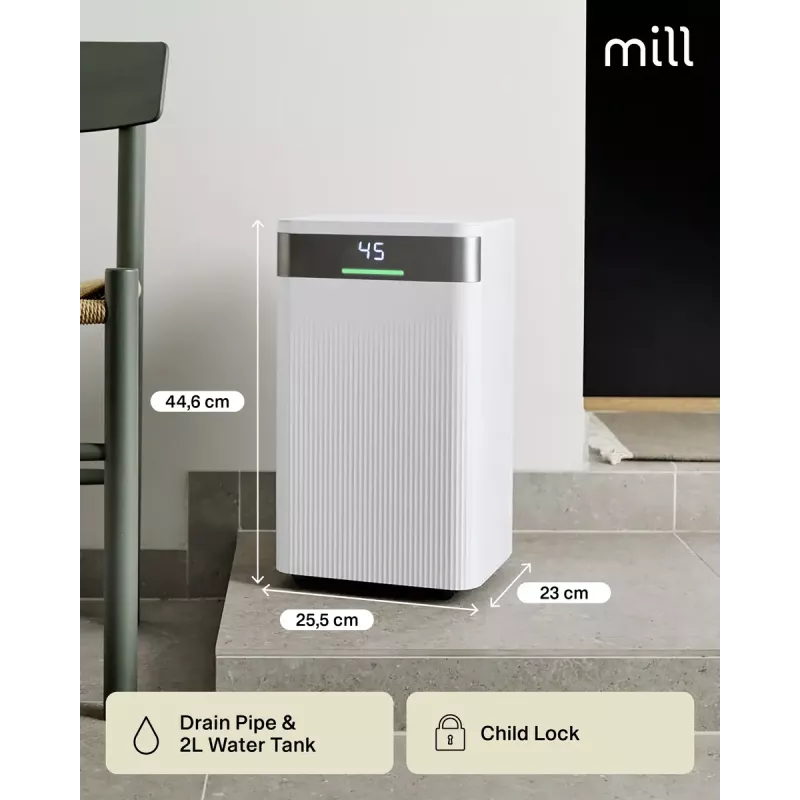Odvlhčovač vzduchu Mill MDH12 200W pre miestnosti do 15 m²