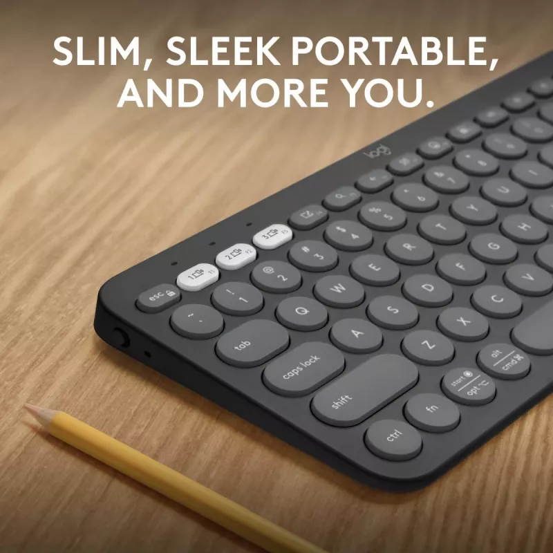 Logitech Pebble Keys 2 K380s klávesnica univerzálna RF bezdrôtová + Bluetooth QWERTY US International grafitová
