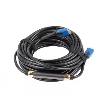 HDMI kábel LANBERG CA-HDMI-20CU-0200-BK — 20 m, HDMI 2.0, 18 Gbit/s, 4K (2160p), 144 Hz, ARC, Ethernet, pozlátený
