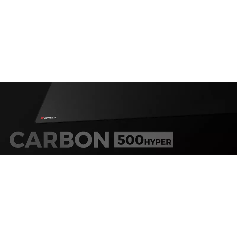 GENESIS Carbon 500 Hyper Logo, čierna, monochromatická, textil, guma, herná podložka pod myš