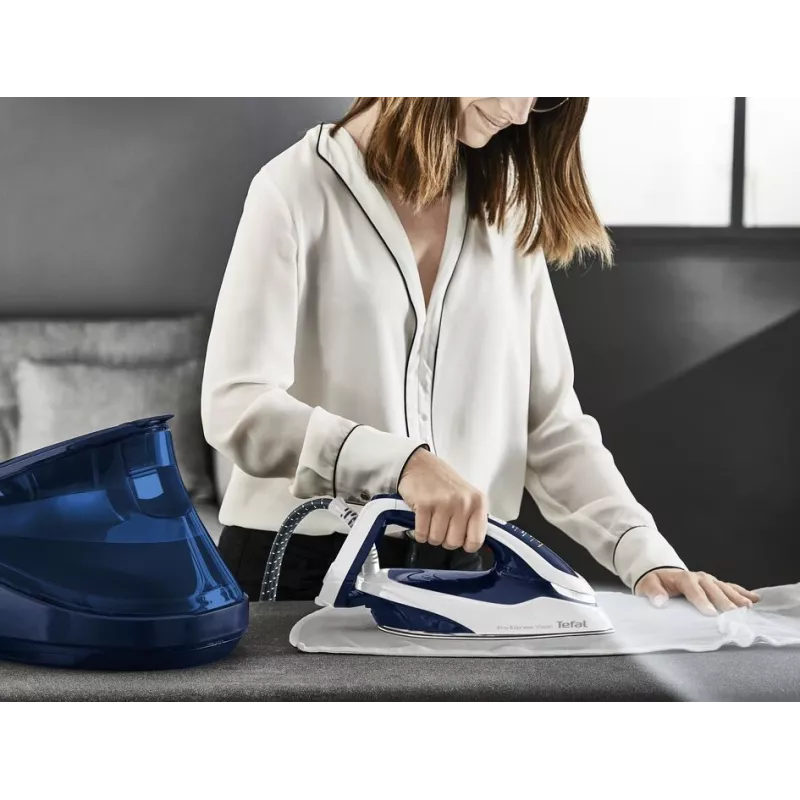 Tefal Pro Express Vision GV9812 3000 W 1,1 L Durilium AirGlide Autoclean žehliaca plocha modrá, biela