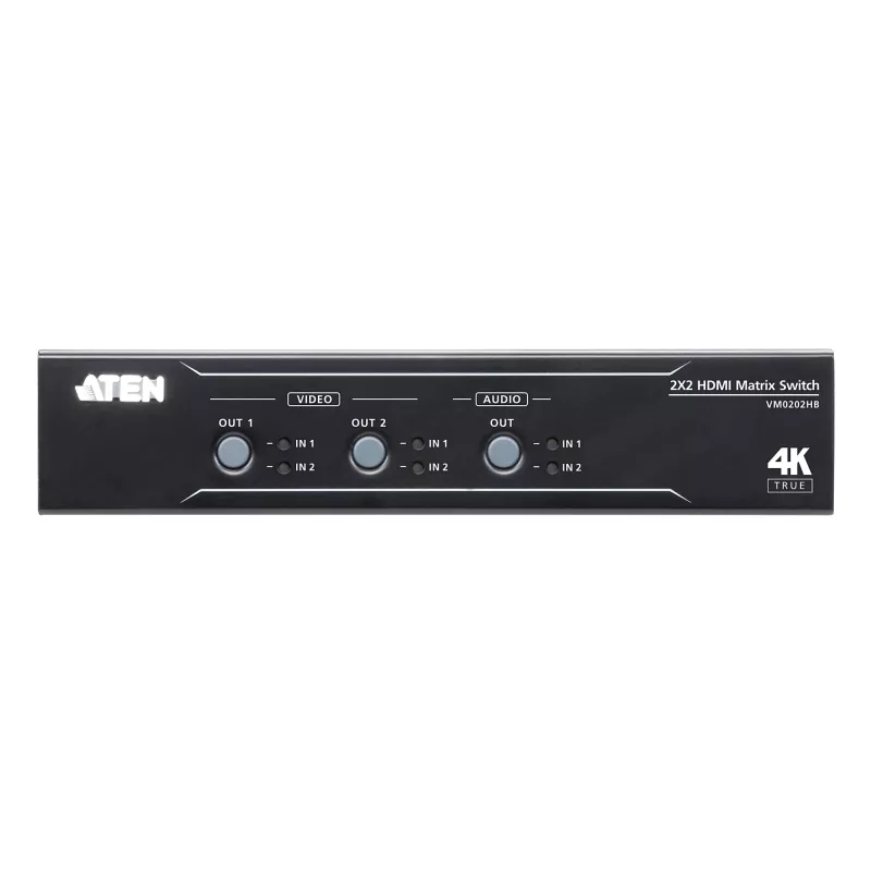 ATEN 2 x 2 True 4K HDMI Matrix Switch s audio de-embedderom