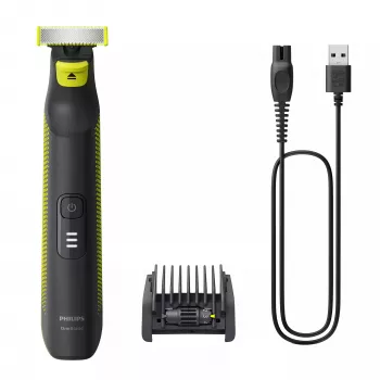 Holiaci strojček Philips OneBlade Pro Face and Body QP6506/15 5-in-1 nastaviteľný hrebeň mokré a suché použitie LED displej