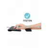 Podložka pod zápästie Port Designs 900718 — gél/silikón/guma/polyester, 400 × 60 × 20 mm, čierna