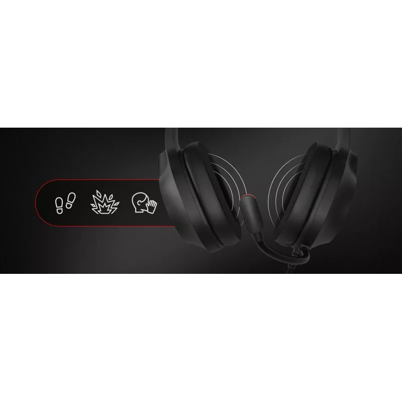 GENESIS NEON 213, káblový, hovory / hudba, 20 – 20000 Hz, 302 g, headset, čierna