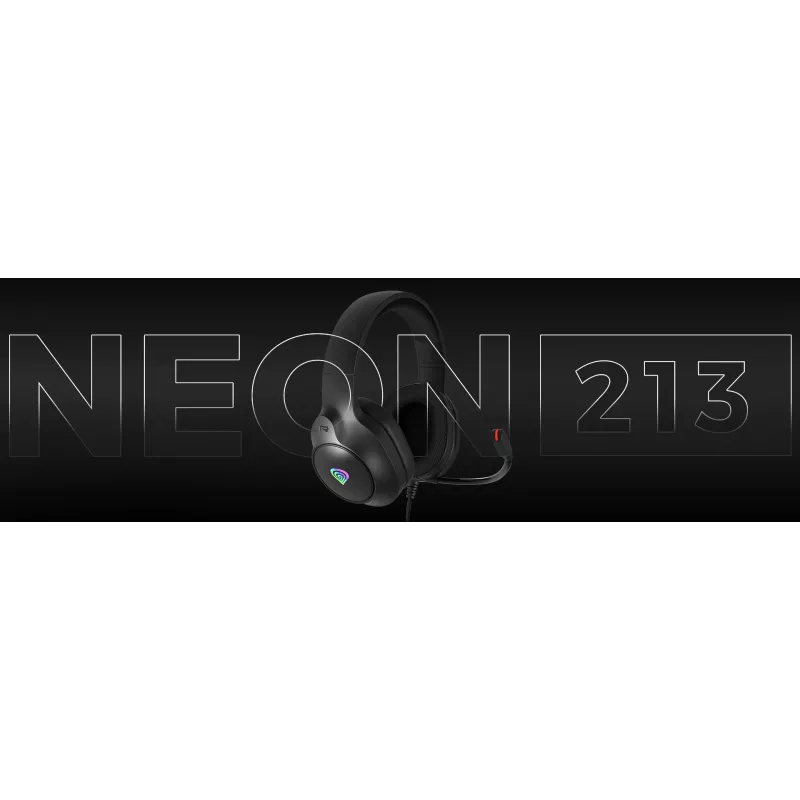 GENESIS NEON 213, káblový, hovory / hudba, 20 – 20000 Hz, 302 g, headset, čierna