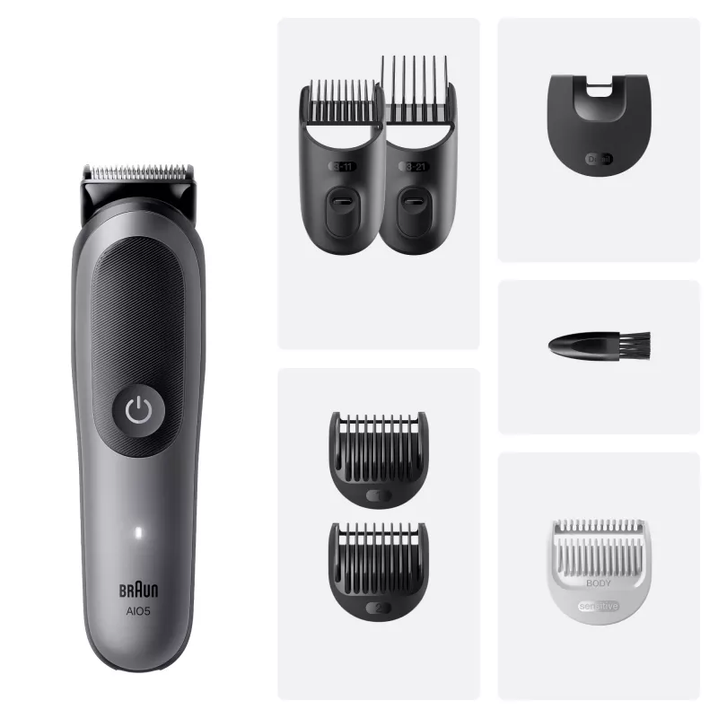 Braun Series 5 AIO5520 All-in-One sada na starostlivosť 7 v 1, bezdrôtová, 14 nastavení dĺžky, čierna
