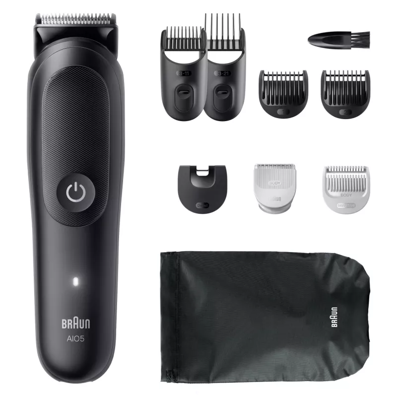 Braun Series 5 AIO5540 All-In-One Style Kit zastrihávač vlasov 9 v 1, umývateľný, čierny