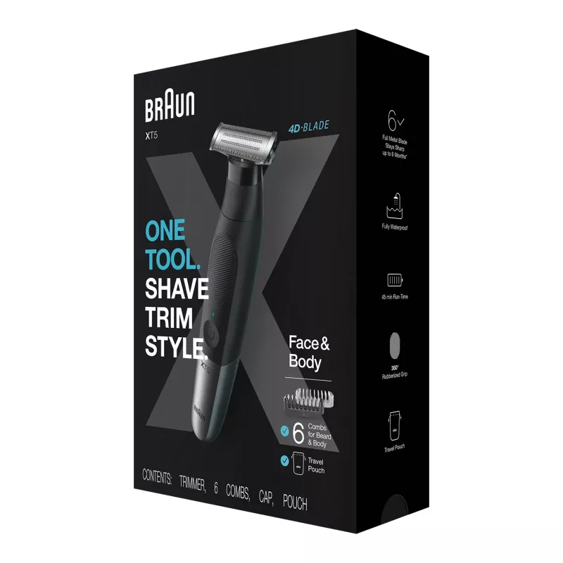 Braun Series X XT5200 fóliový holiaci strojček so zastrihávačom čierna, metalická