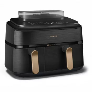Philips 5000 Serie NA552/00 fritéza dvojitá 9 l samostatne stojaca 2750 W teplovzdušná fritéza čierna, zlatá
