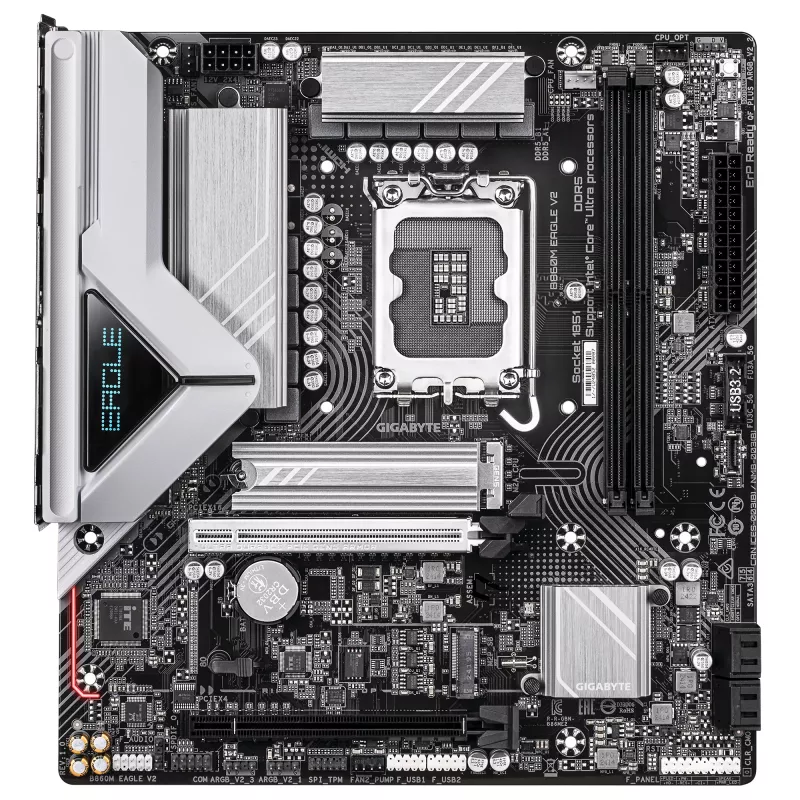 Základná doska GIGABYTE B860M EAGLE V2 — Micro ATX, LGA 1851, Intel B860, 2 DIMM DDR5 do 9066 MHz, PCIe 5.0, 2.5GbE