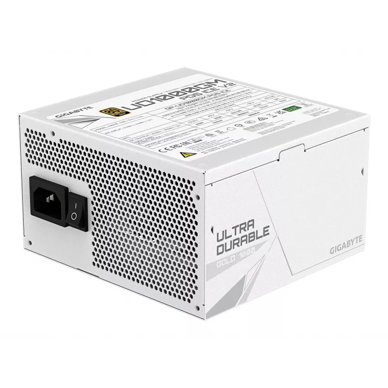 Napájací zdroj GIGABYTE UD1000GM PG5 V2 1000W ATX 3.1 plne modulárny 80 PLUS Gold biely