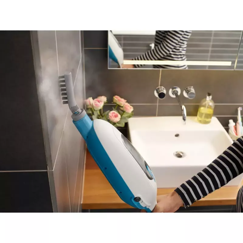 Black & Decker FSMH13E5-QS parný mop 5v1, 1300 W, sieťový, nádrž na vodu 0,38 l, biela/modrá