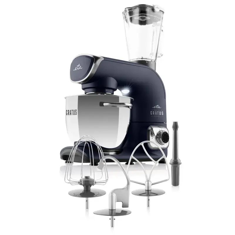 Kuchynský robot ETA Gratus EVO Elegance — 1500 W, 8 rýchlostí, 3,5 L misa, modrá