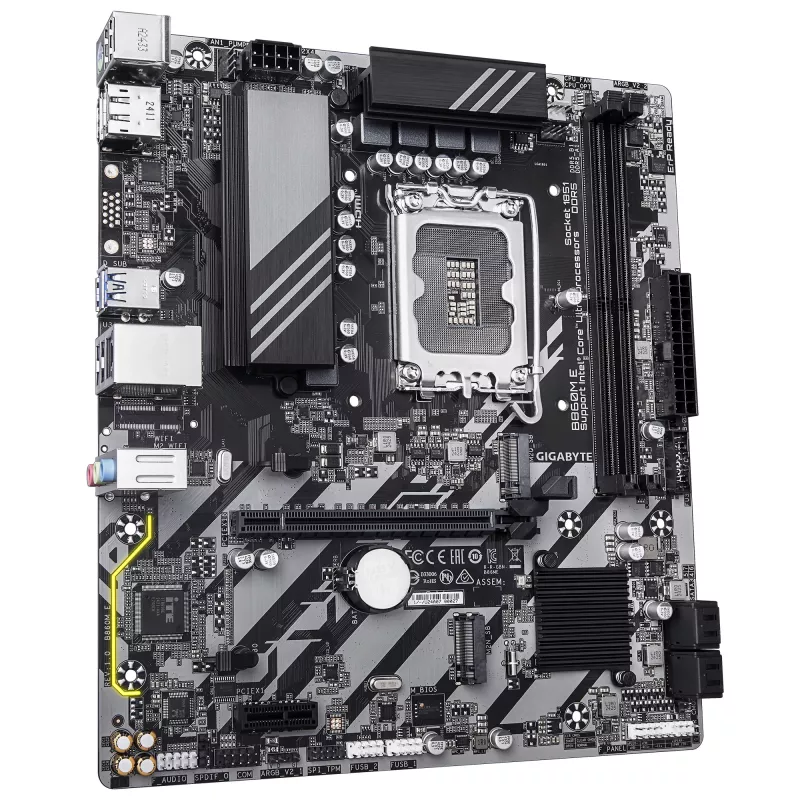 Micro-ATX základná doska GIGABYTE B860M E — LGA 1851 pre Intel Core Ultra, DDR5 do 8800 MHz (O.C.), 2×PCIe 4.0 M.2, 1GbE