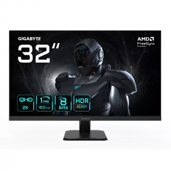 GIGABYTE GS32QA 32 palcov QHD herný monitor - 2560 x 1440, 180Hz, 1ms, 300 cd/m², FreeSync Premium, HDR Ready, HDMI 2.0, Displayport 1.4