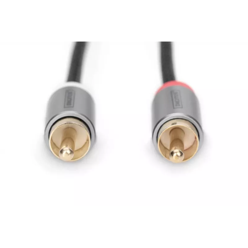 Audio adaptérový kábel Digitus DB-510330-010-S 3,5 mm na RCA 1 m čierny