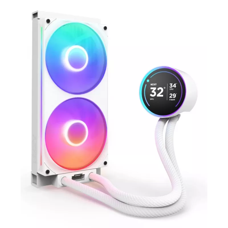 All-in-One kvapalinový chladič NZXT Kraken Elite 280 RGB 14 cm biely