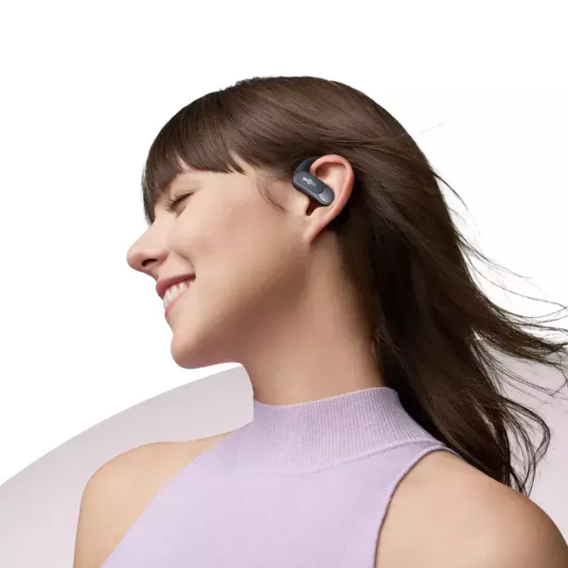SHOKZ OpenFit Air headset bezdrôtový ušný háčik hovory/hudba/šport/každodenné použitie Bluetooth čierny