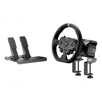 Moza Racing R3 Racing Wheel a pedále pre PC, volant + pedále, PC, D-Pad, tlačidlo menu, tlačidlo režimu, tlačidlo pauza/set, tlačidlo štart, digitálny, neobmedzený, priamy pohon