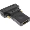 InLine HDMI na DVI adaptér HDMI konektor samica / DVI konektor samec flexibilný pozlátený 4K2K