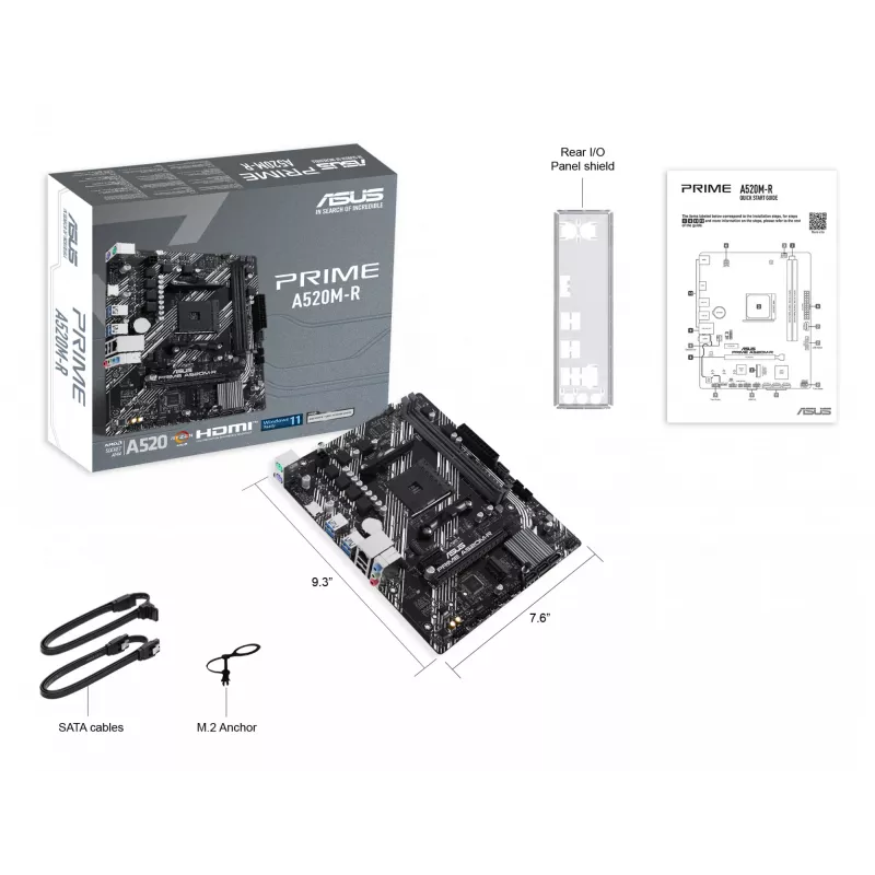 Základná doska ASUS PRIME A520M-R, AMD A520, Sockel AM4, micro ATX