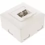 Nástenná zásuvka InLine Cat.6 2x RJ45 horizontálna — montáž na omietku alebo pod omietku