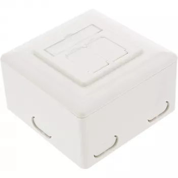Nástenná zásuvka InLine Cat.6 2x RJ45 horizontálna — montáž na omietku alebo pod omietku
