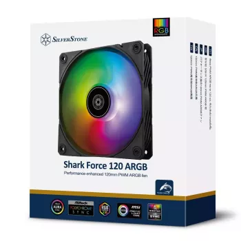 Ventilátor Silverstone Shark Force 120 ARGB 2500 RPM 4.66 mmH2O