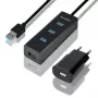 Axagon HUE-S2BP 4x USB 3.0 NABÍJACÍ HUB s 1,2 m káblom vrátane napájacieho zdroja