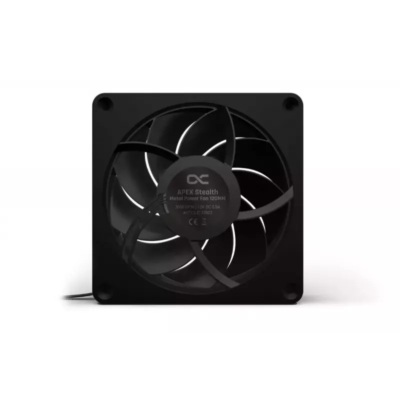Ventilátor Alphacool Apex Stealth Metal 12 cm čierny 400-3000 ot/min 30-49.9 dB